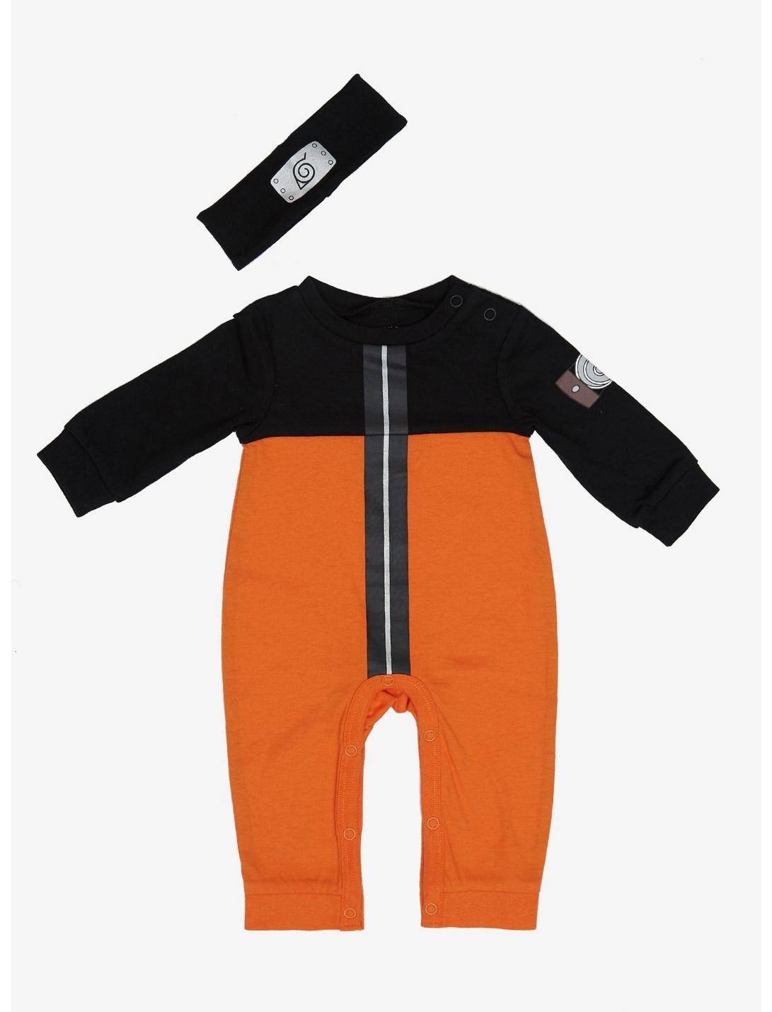 Naruto Hidden Leaf Village Infant Bodysuit - BoxLunch Exclusive, ORANGE, hi-res