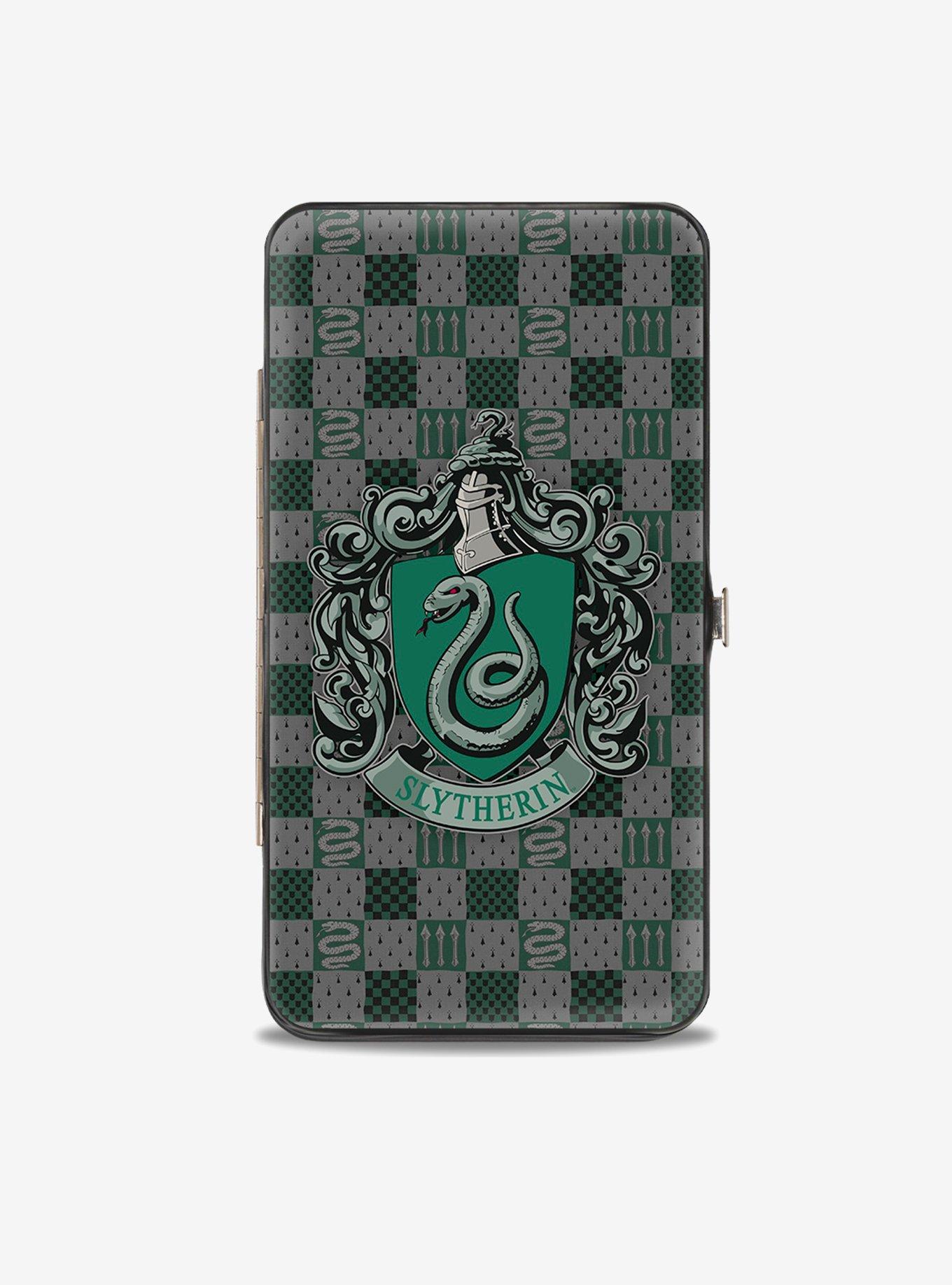 Harry Potter Slytherin Crest Heraldry Checkers Hinged Wallet, , hi-res