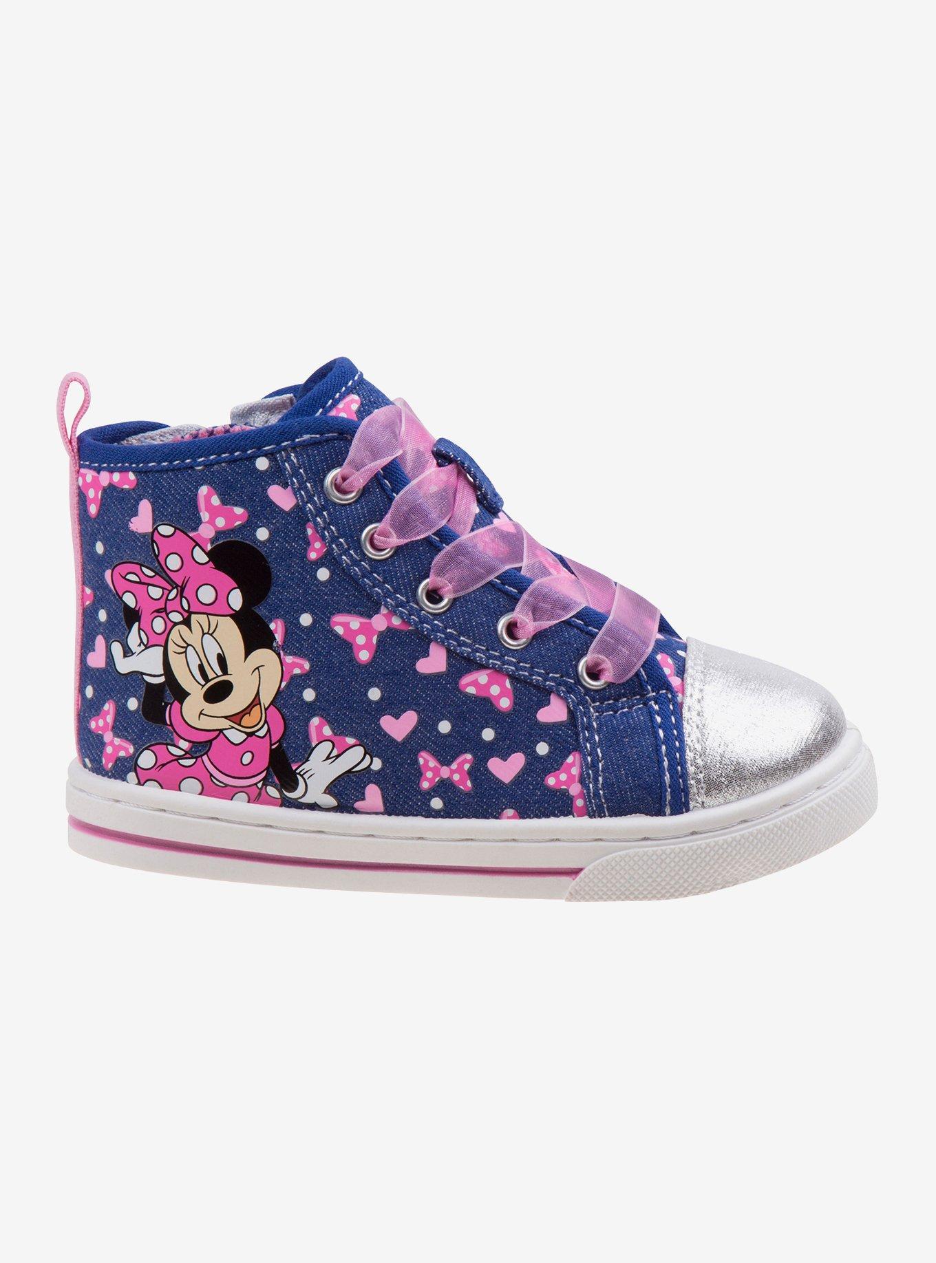 Disney Minnie Mouse Hi-Top Toddler Sneakers, PINK, hi-res