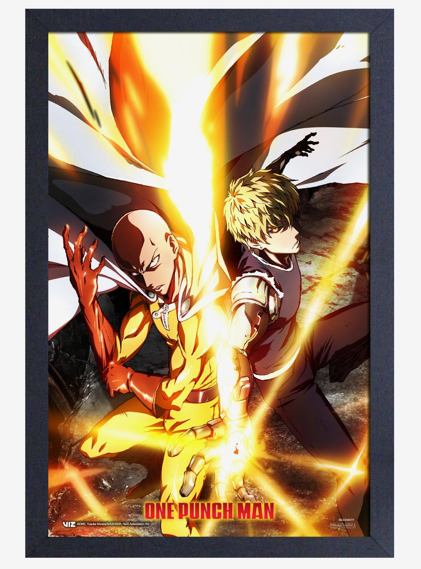 One Punch Man Fire Framed Poster, , hi-res