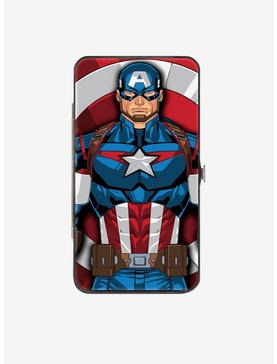 Marvel Captain America Standing Shield Pose Hinged Wallet, , hi-res