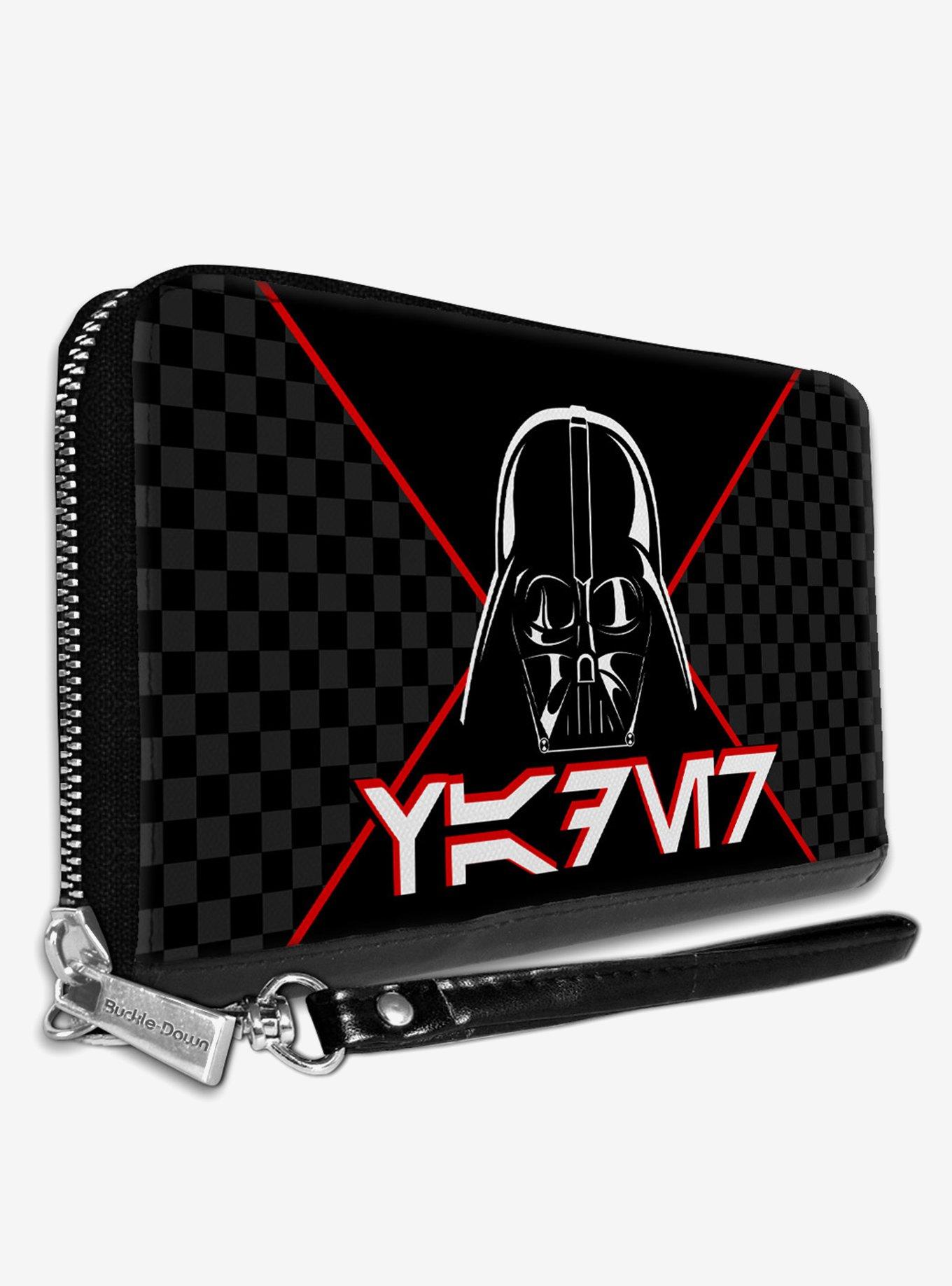 Star Wars Darth Vader Aurebesh Checkered Women's Zip Around Wallet, , hi-res