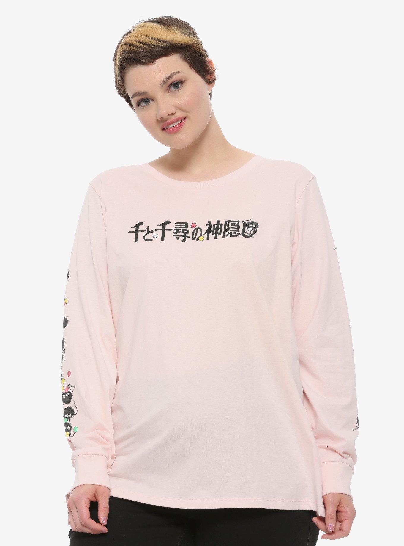 Studio Ghibli Spirited Away Title & Soot Sprites Long-Sleeve T-Shirt Plus Size, , hi-res