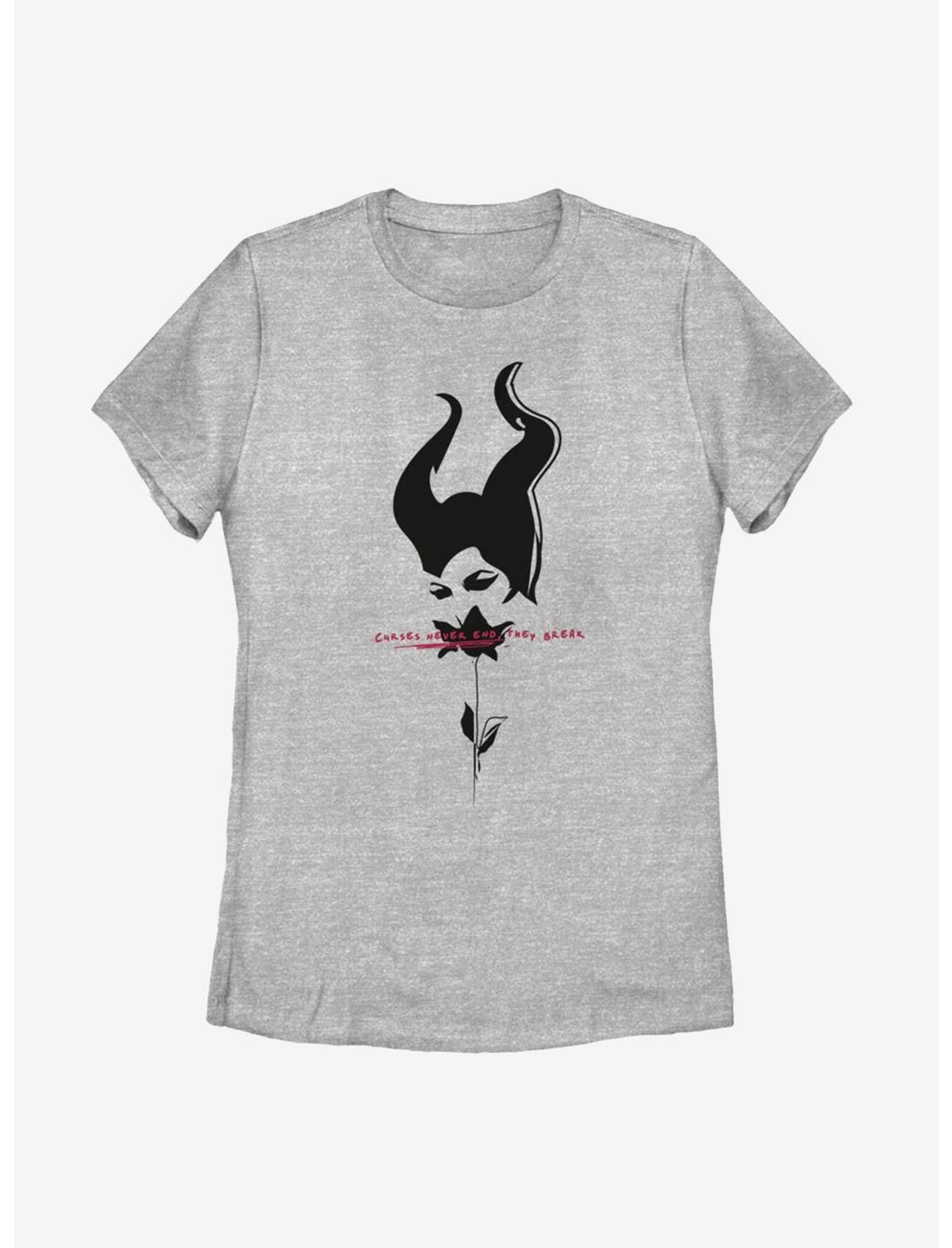 Disney Maleficent: Mistress Of Evil Black Rose Womens T-Shirt, ATH HTR, hi-res