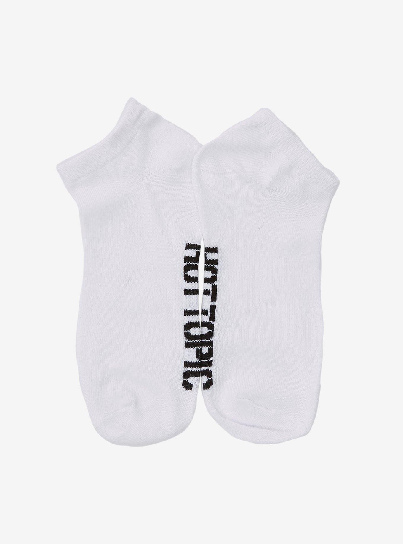 Hot Topic White Ankle Socks, , hi-res