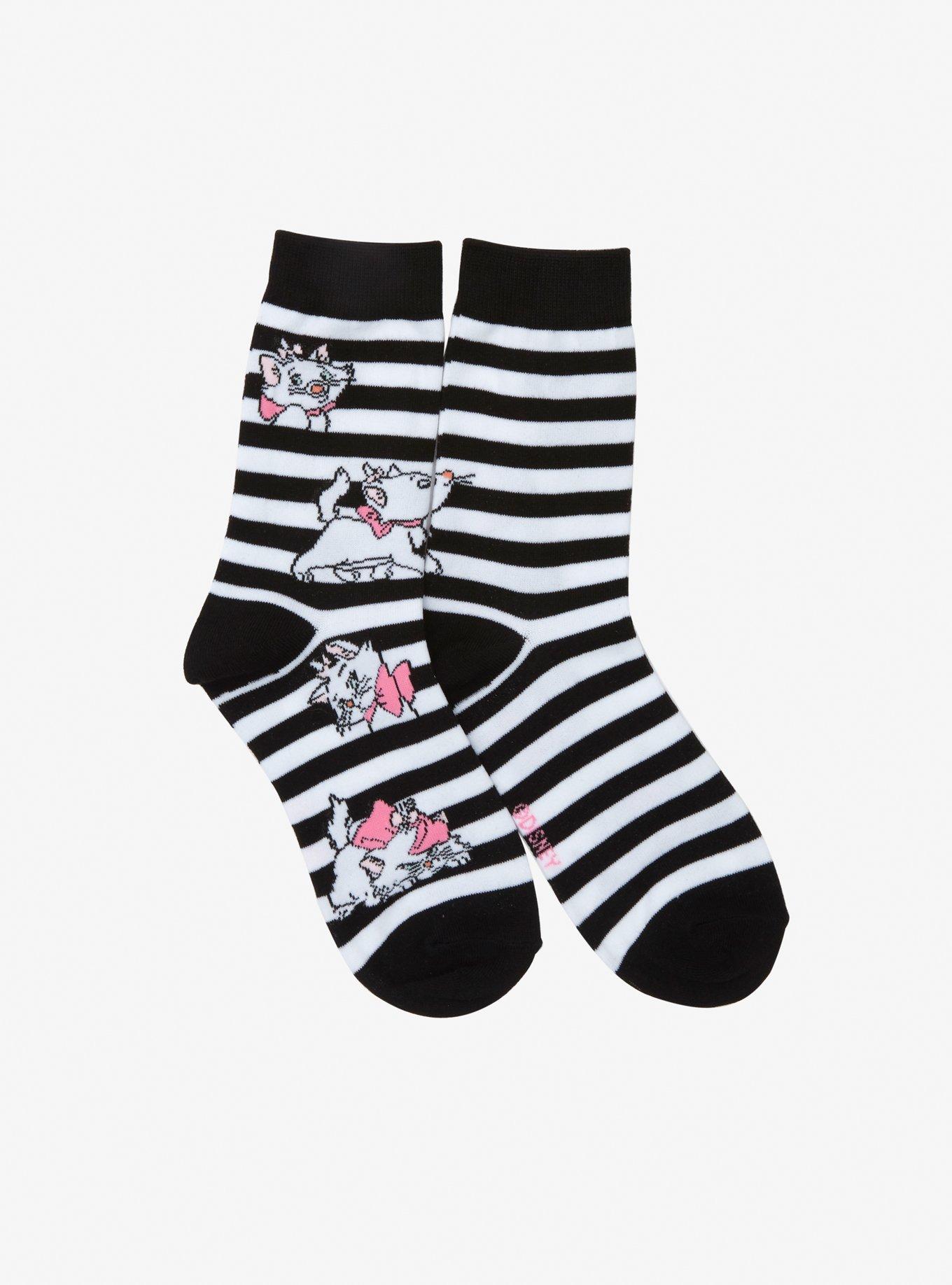 Disney The Aristocats Striped Marie Ankle Socks, , hi-res