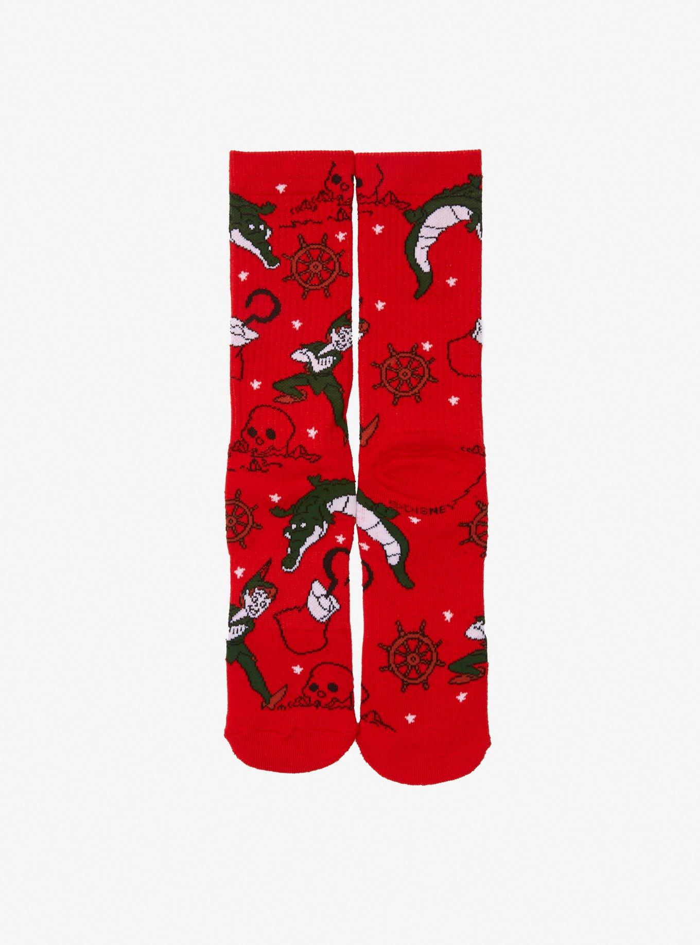 Disney Peter Pan Tick-Tock & Peter Crew Socks, , hi-res
