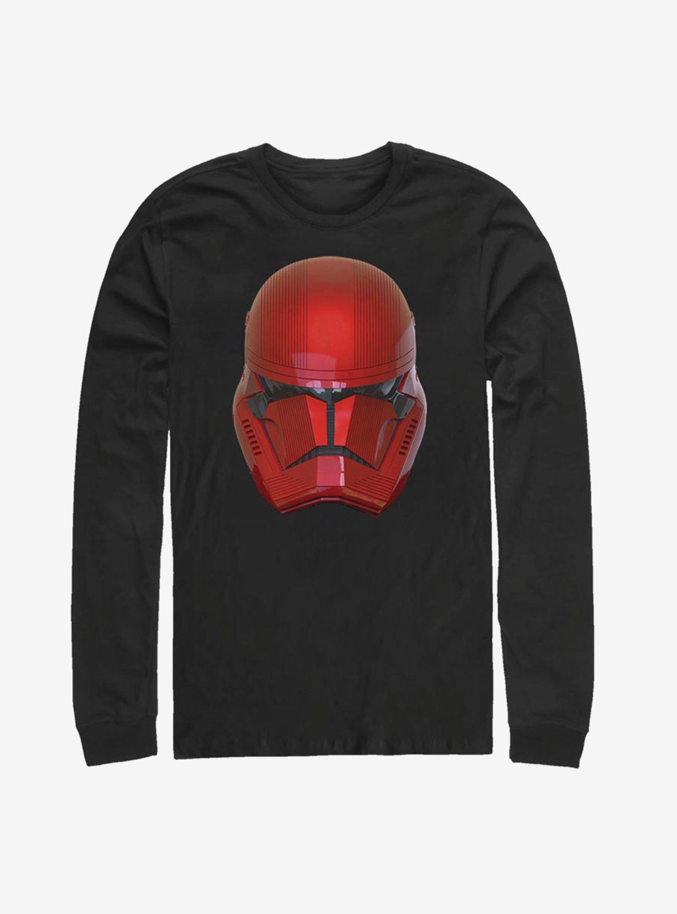 Star Wars Episode IX The Rise Of Skywalker Red Helm Long-Sleeve T-Shirt, BLACK, hi-res