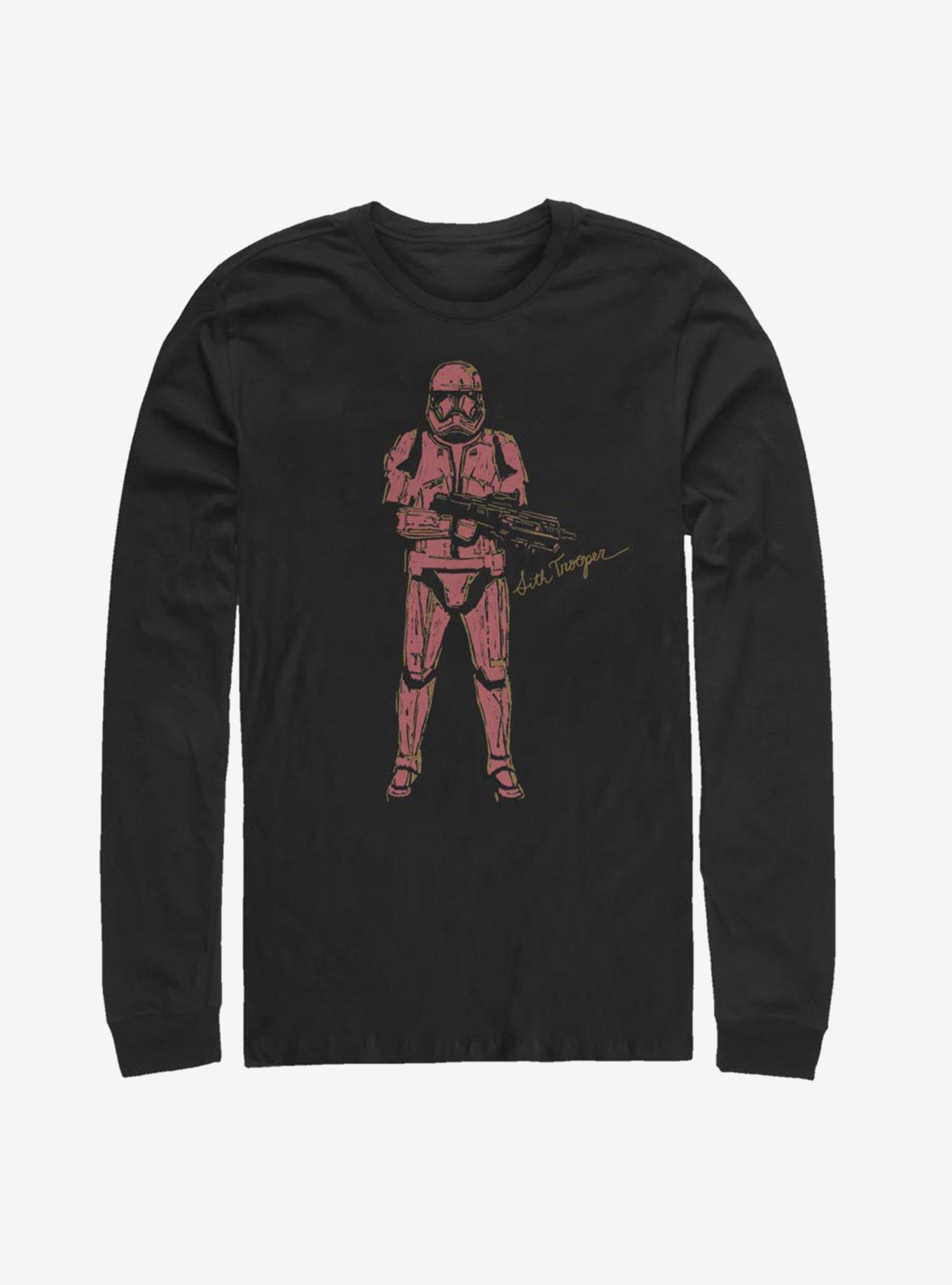 Star Wars Episode IX The Rise Of Skywalker Red Trooper Long-Sleeve T-Shirt, BLACK, hi-res