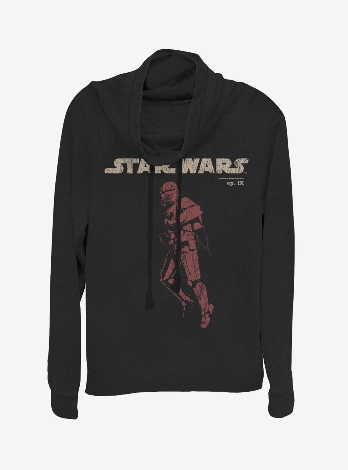 Star Wars Episode IX The Rise Of Skywalker Jet Red Cowlneck Long-Sleeve Womens Top, , hi-res