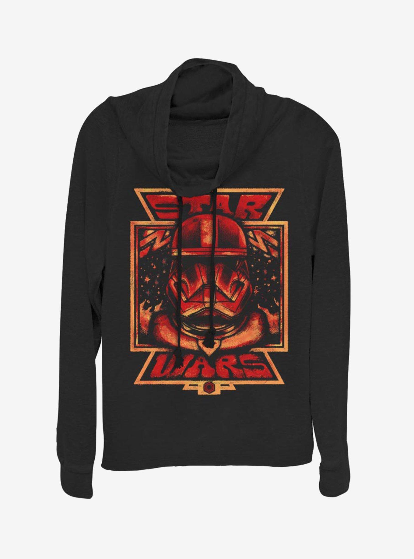 Star Wars Episode IX The Rise Of Skywalker Red Perspective Cowlneck Long-Sleeve Womens Top, , hi-res