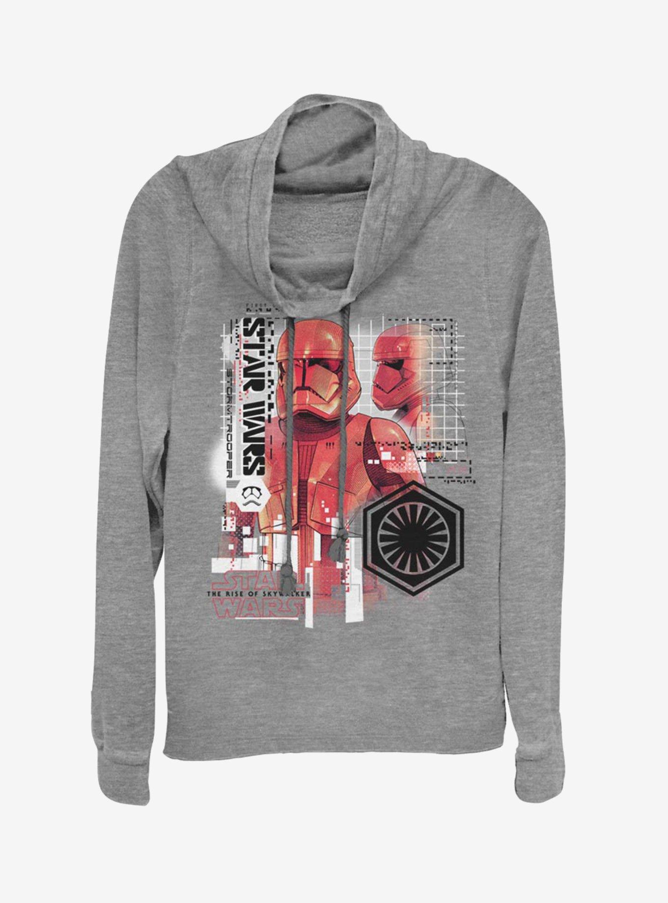 Star Wars Episode IX The Rise Of Skywalker Super Red Trooper Cowlneck Long-Sleeve Womens Top, , hi-res