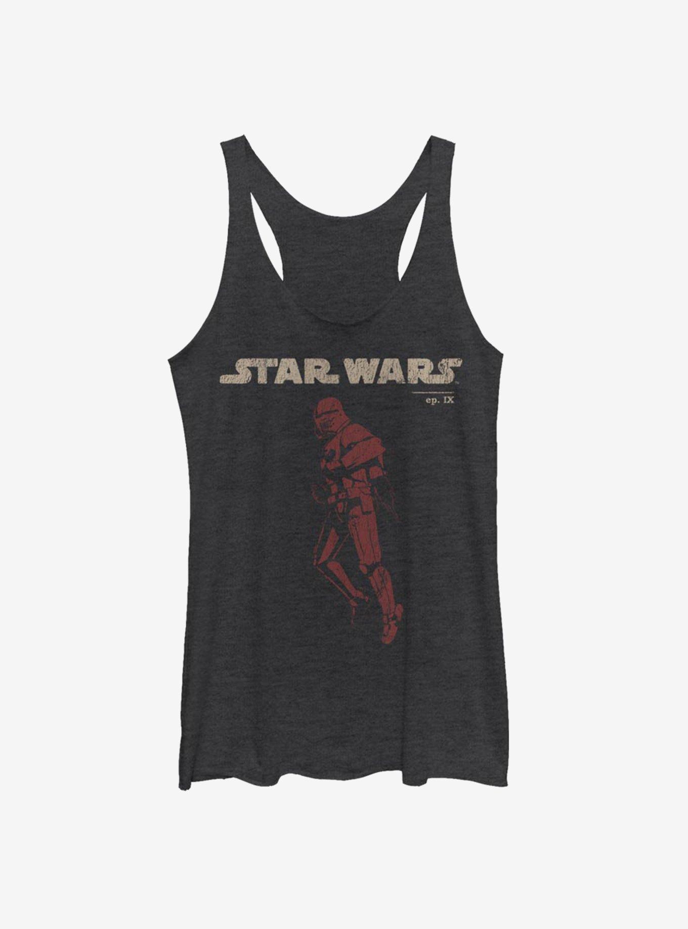 Star Wars Episode IX The Rise Of Skywalker Jet Red Womens Tank Top, BLK HTR, hi-res