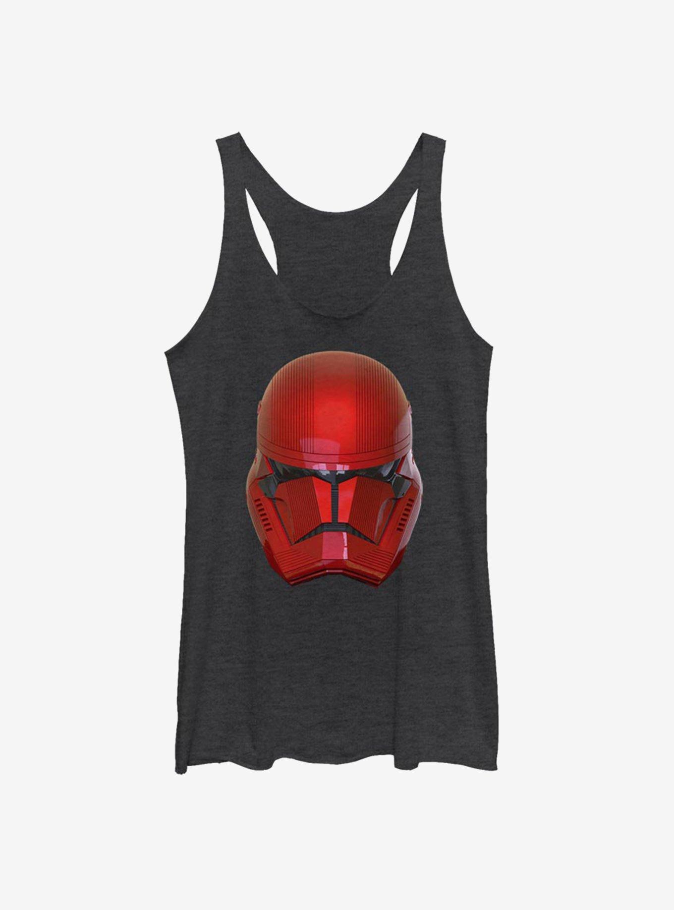 Star Wars Episode IX The Rise Of Skywalker Red Helm Womens Tank Top, BLK HTR, hi-res