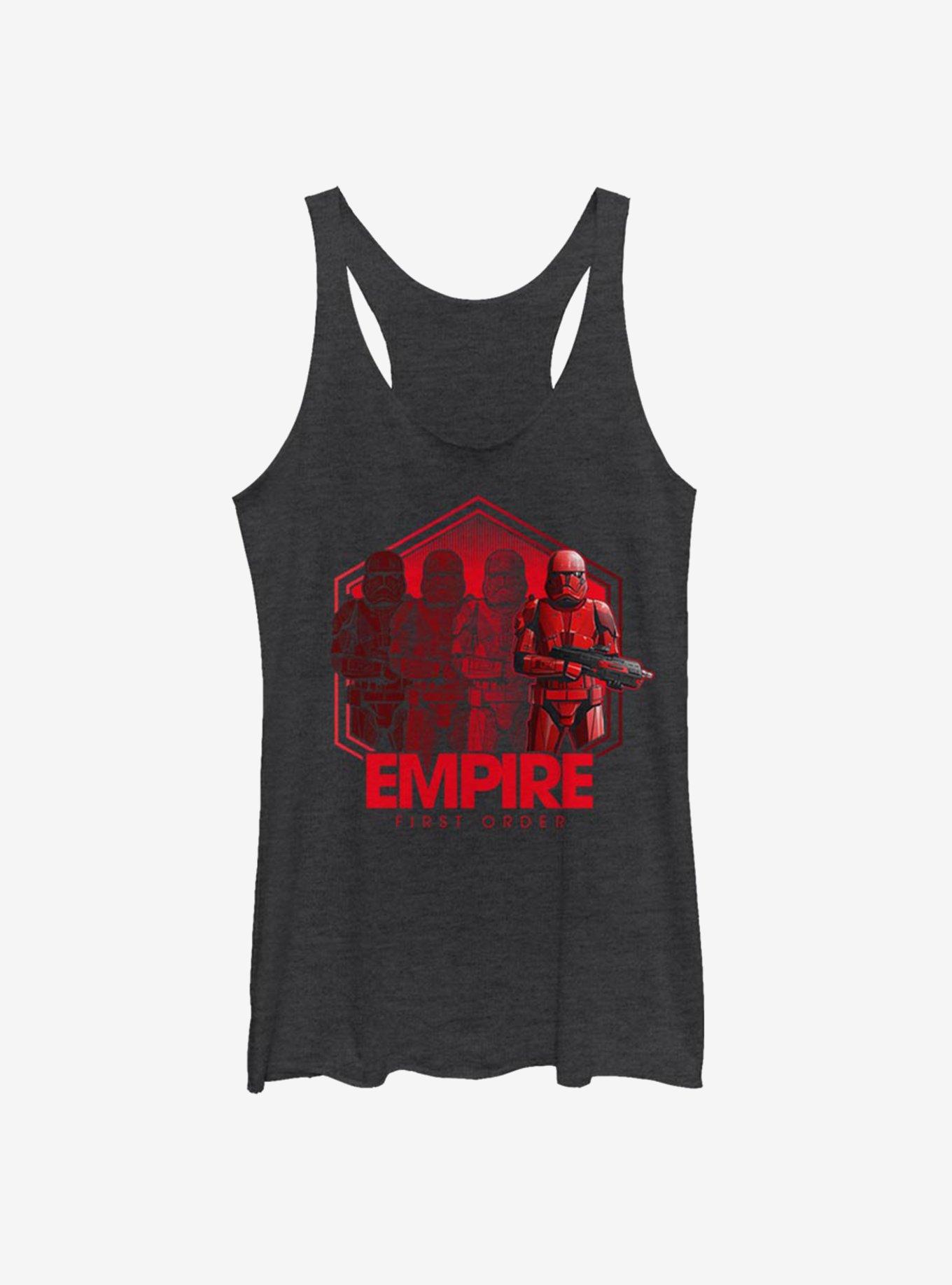 Star Wars Episode IX The Rise Of Skywalker Red Troop Four Womens Tank Top, BLK HTR, hi-res