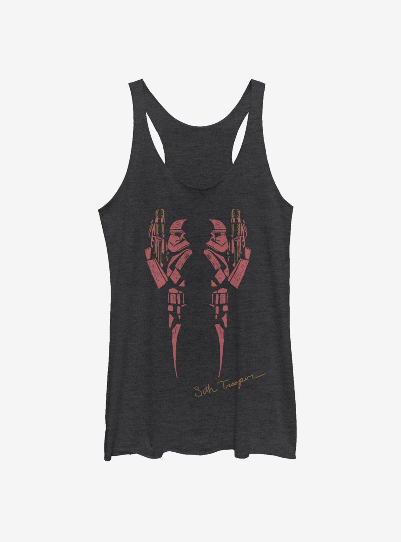 Star Wars Episode IX The Rise Of Skywalker Red Trooper Womens Tank Top, BLK HTR, hi-res