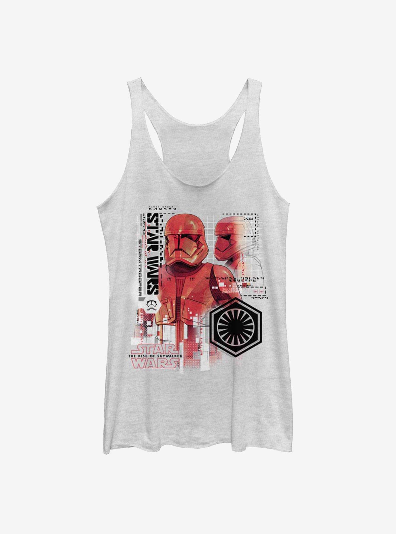 Star Wars Episode IX The Rise Of Skywalker Super Red Trooper Womens Tank Top, WHITE HTR, hi-res