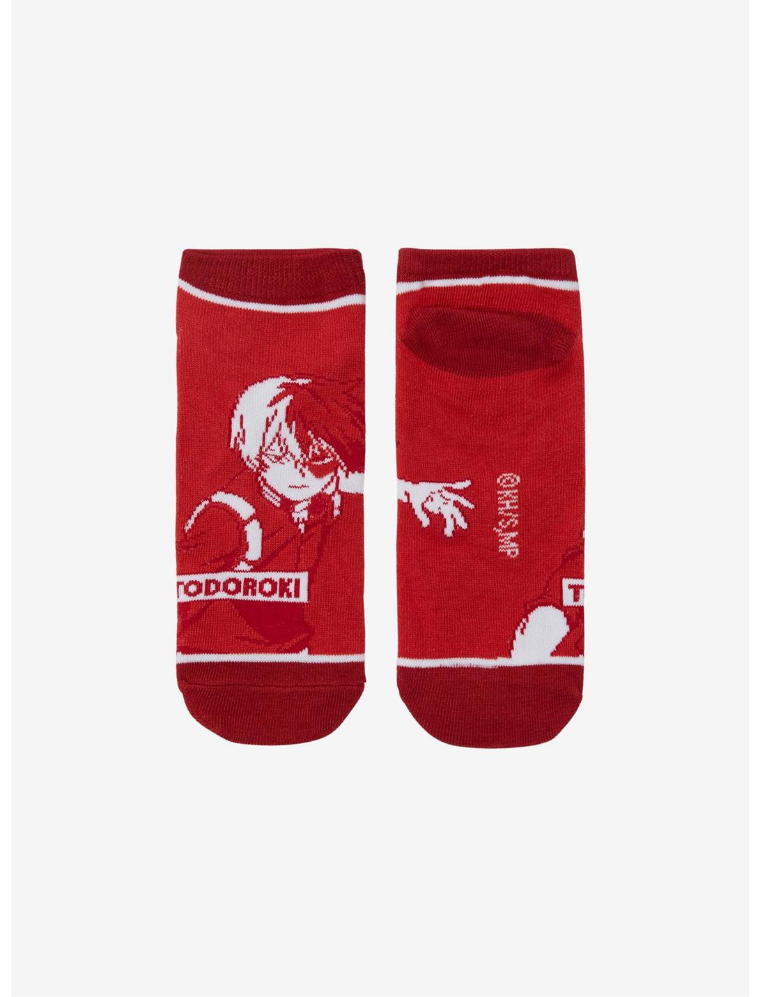 My Hero Academia Todoroki Red No-Show Socks, , hi-res