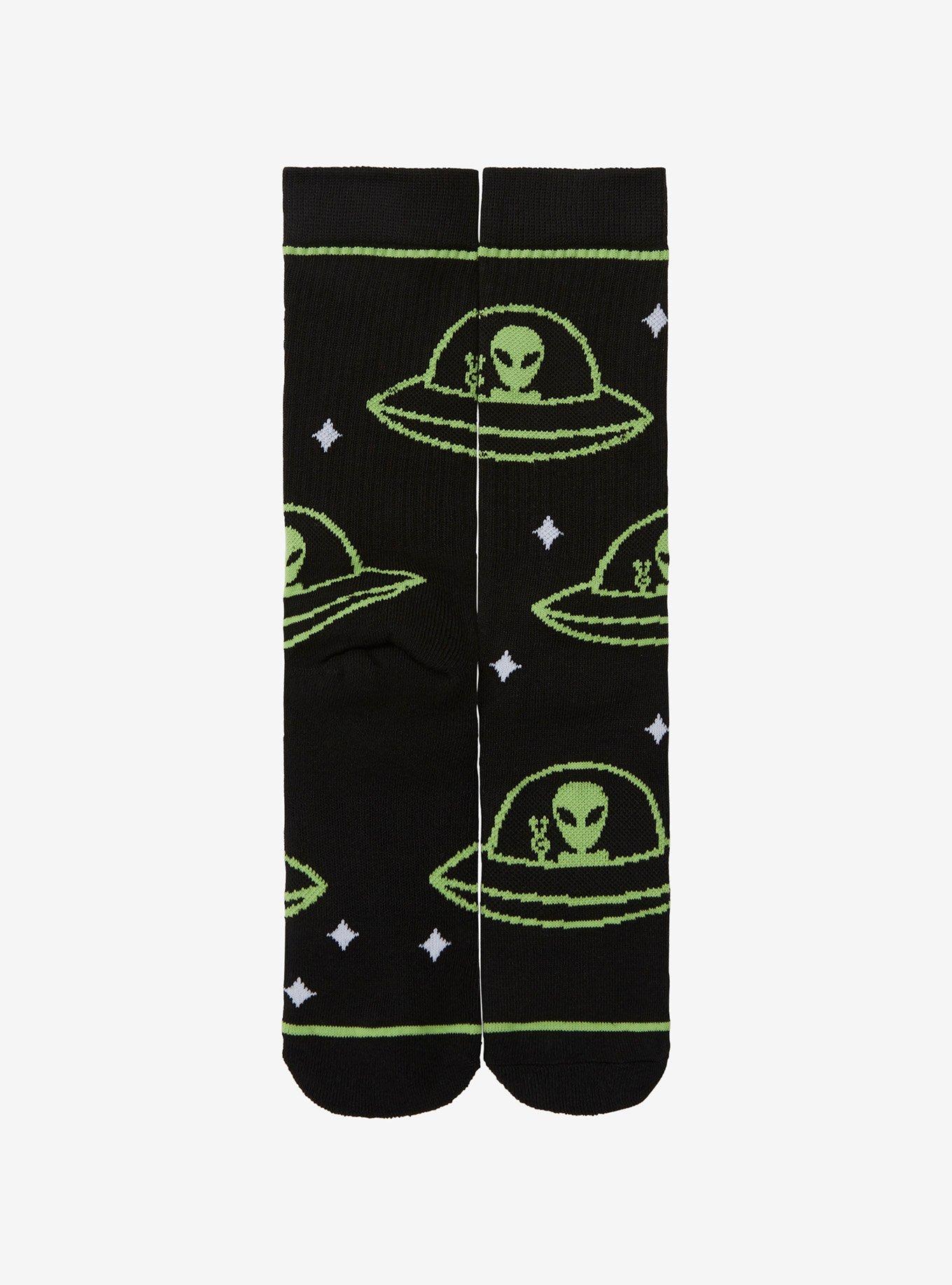 Alien UFO Crew Socks | Hot Topic