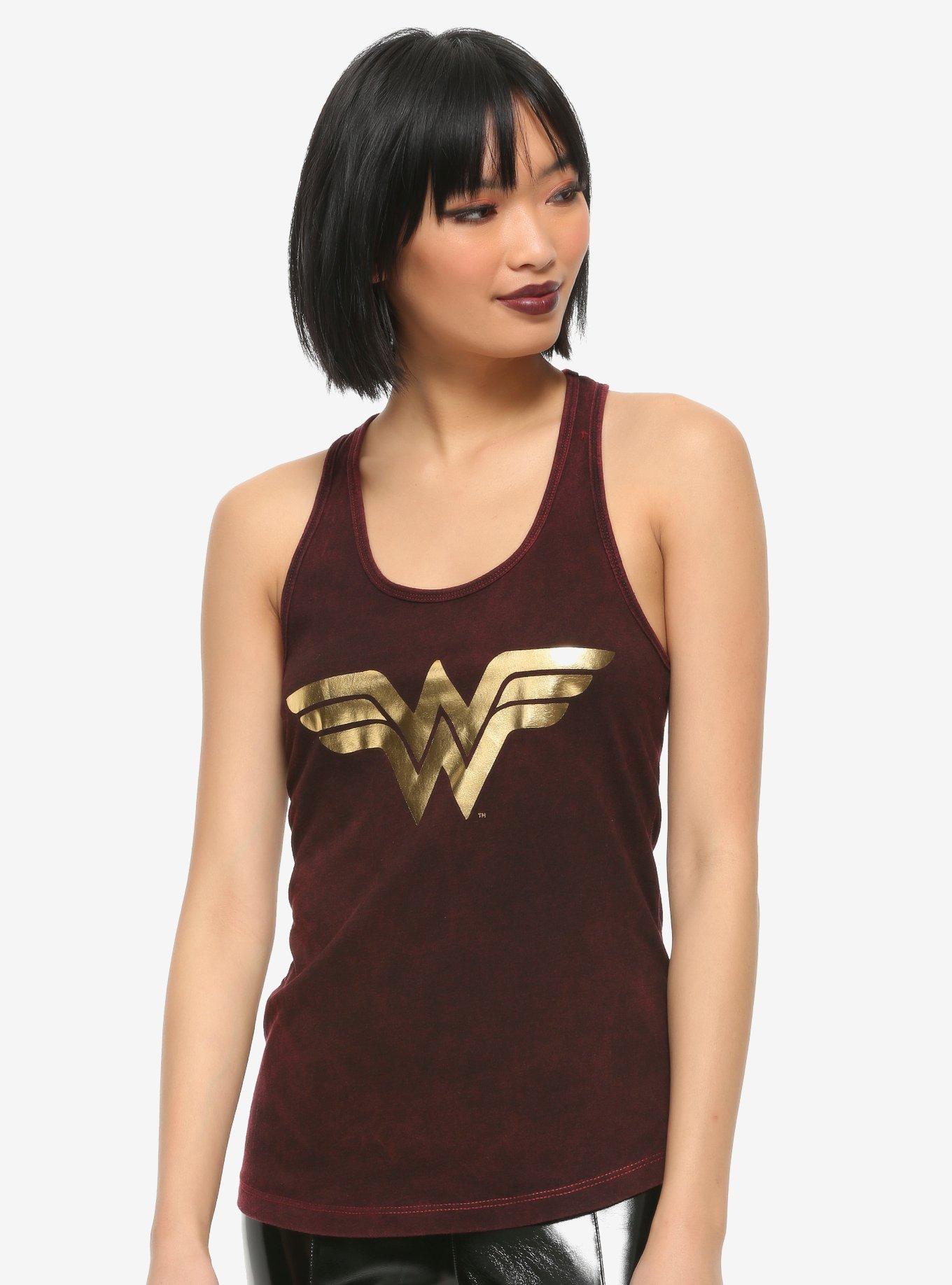 DC Comics Wonder Woman Logo Girls Tank Top, MULTI, hi-res