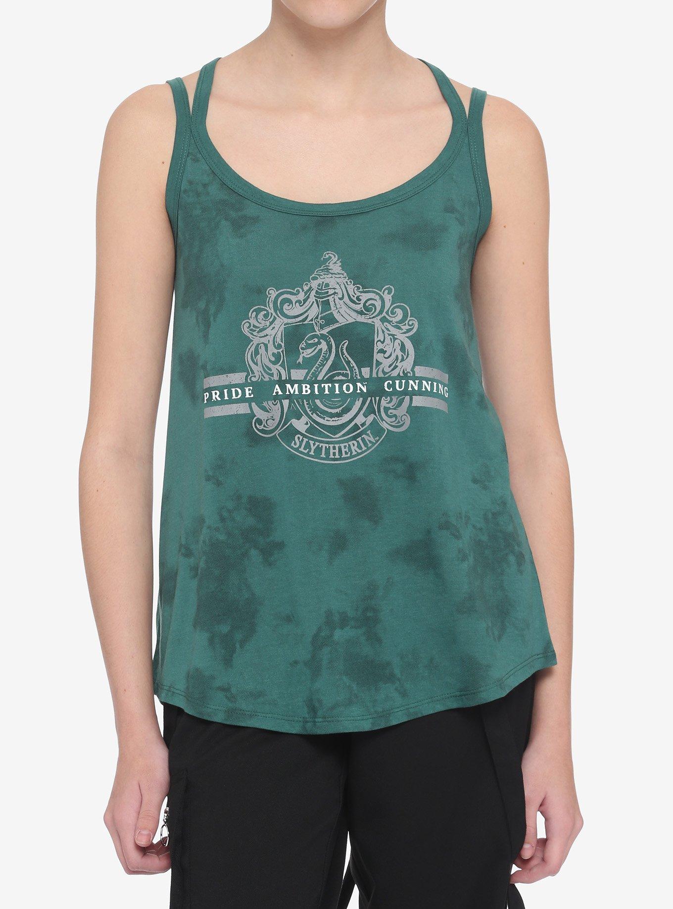 Harry Potter Slytherin Tie-Dye Girls Strappy Tank Top, , hi-res