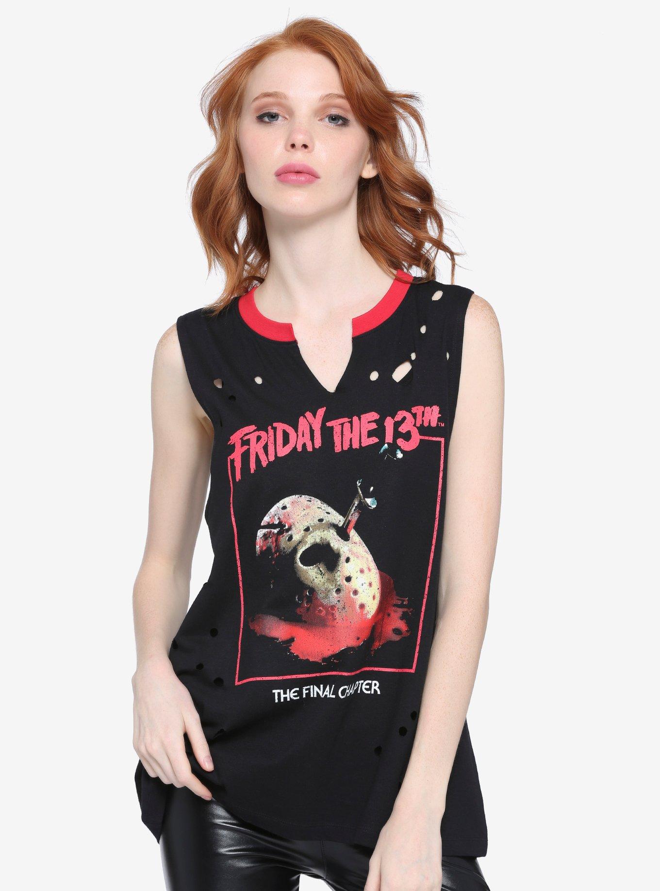 Friday The 13th: The Final Chapter Poster Girls Muscle Top, MULTI, hi-res
