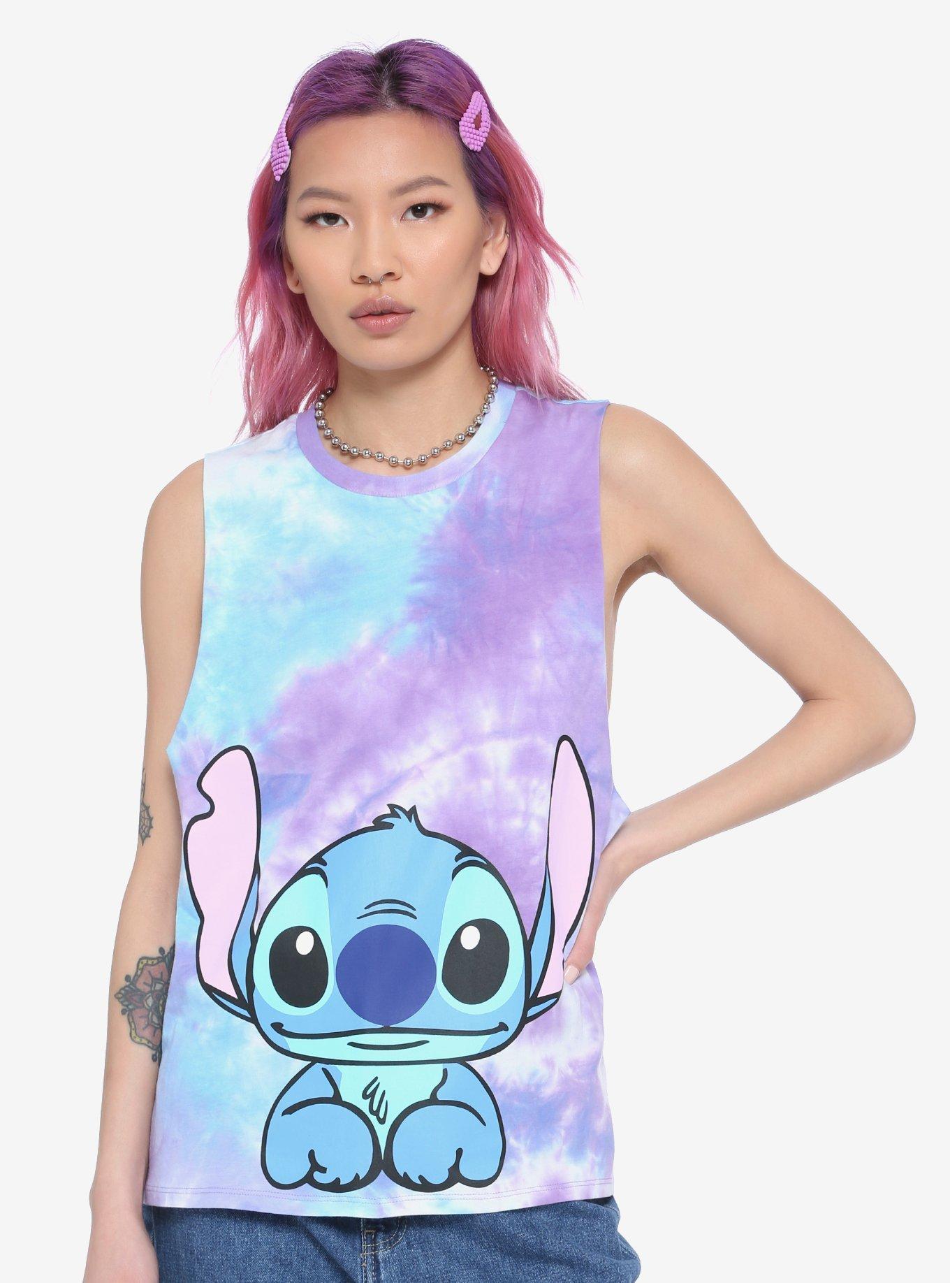 Disney Lilo & Stitch Tie-Dye Peekaboo Stitch Girls Muscle Top | Hot Topic