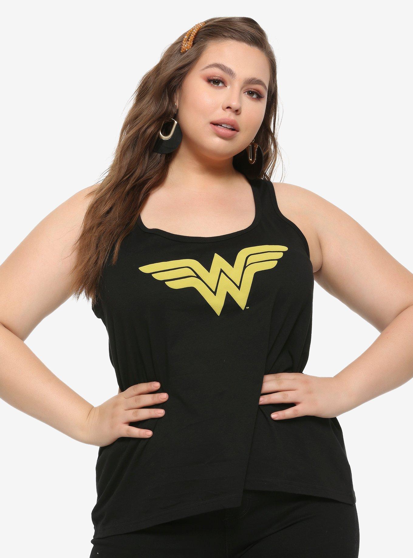 DC Comics Wonder Woman Logo Girls Tank Top Plus Size, MULTI, hi-res
