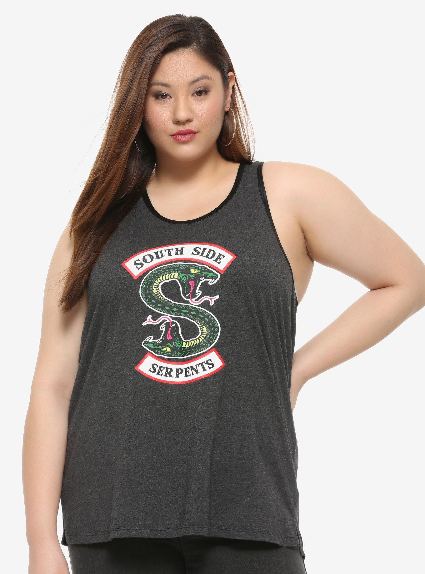 Riverdale Southside Serpents Girls Ringer Tank Top Plus Size, MULTI, hi-res