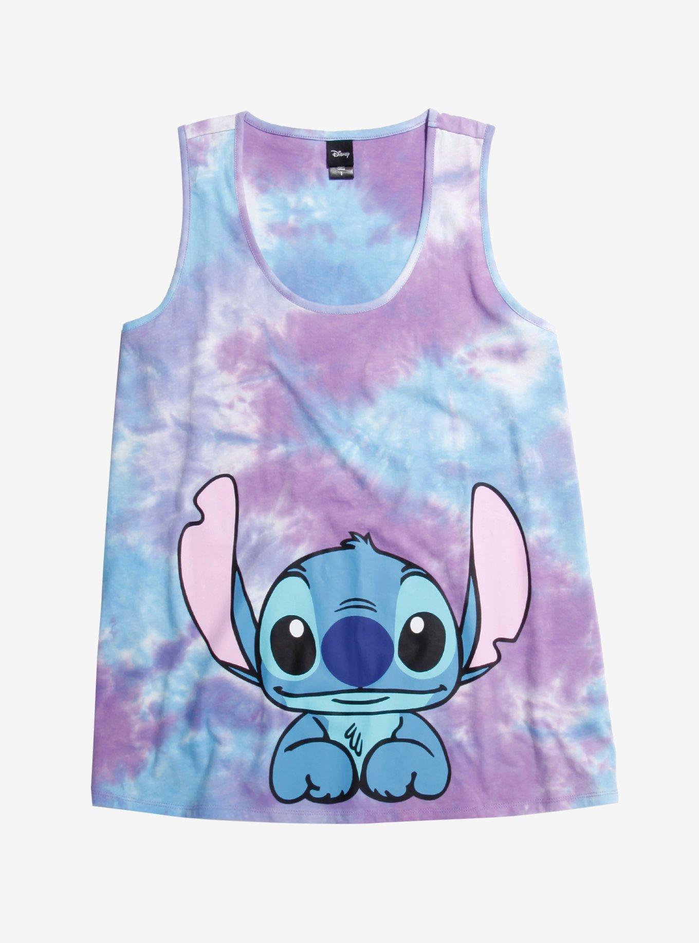 Disney Lilo & Stitch Tie-Dye Peekaboo Stitch Girls Tank Top Plus Size ...