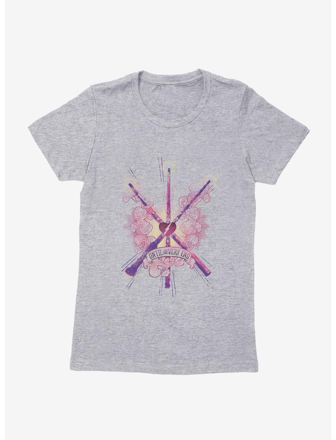 Harry Potter Until The Very End Wands Extra Soft Girls Heather Grey T-Shirt, HEATHER, hi-res