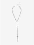 Silver Chain Lariat Necklace, , hi-res