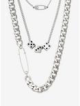 Safety Pin Dice Chain Necklace Set, , hi-res