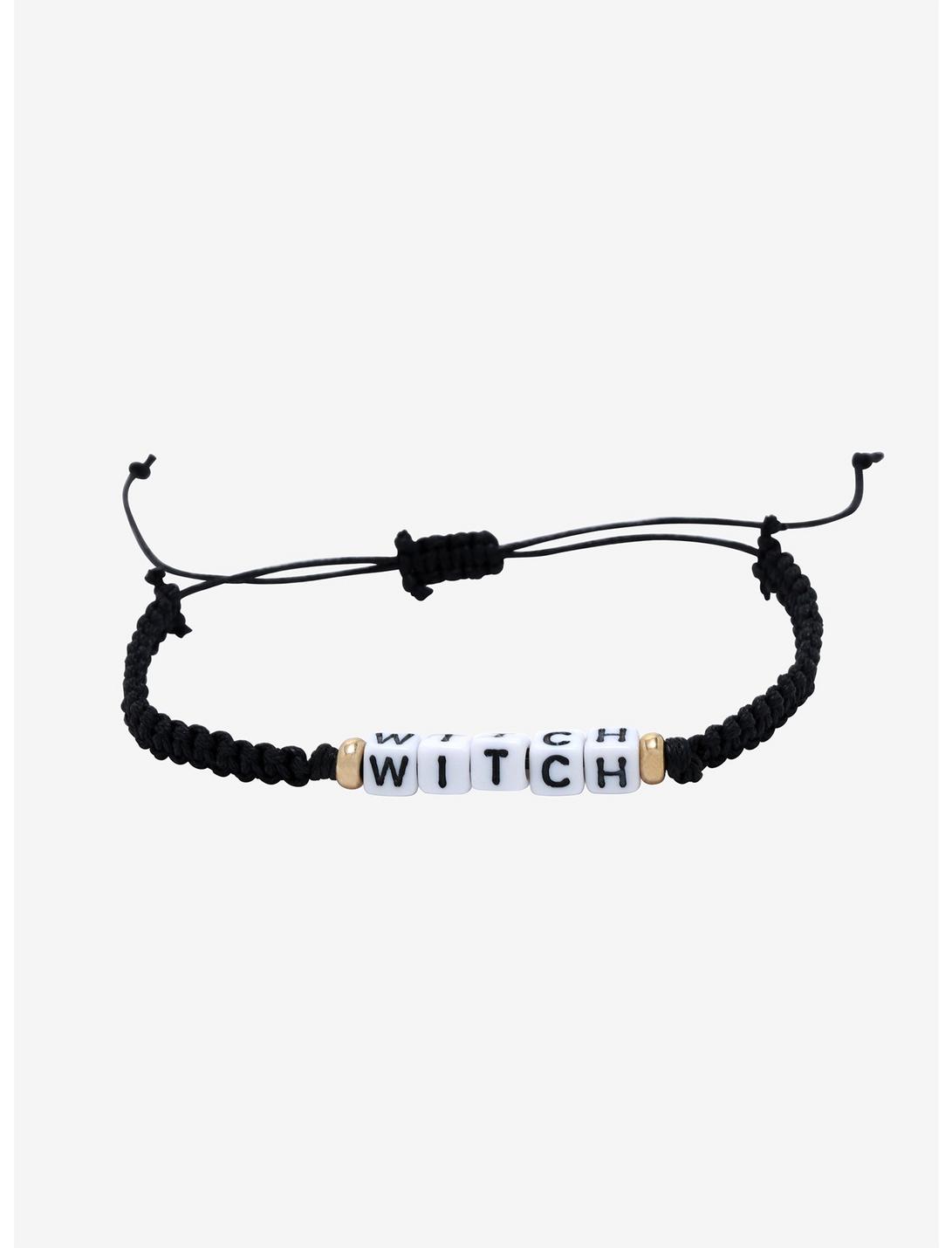 Witch Block Letter Cord Bracelet, , hi-res