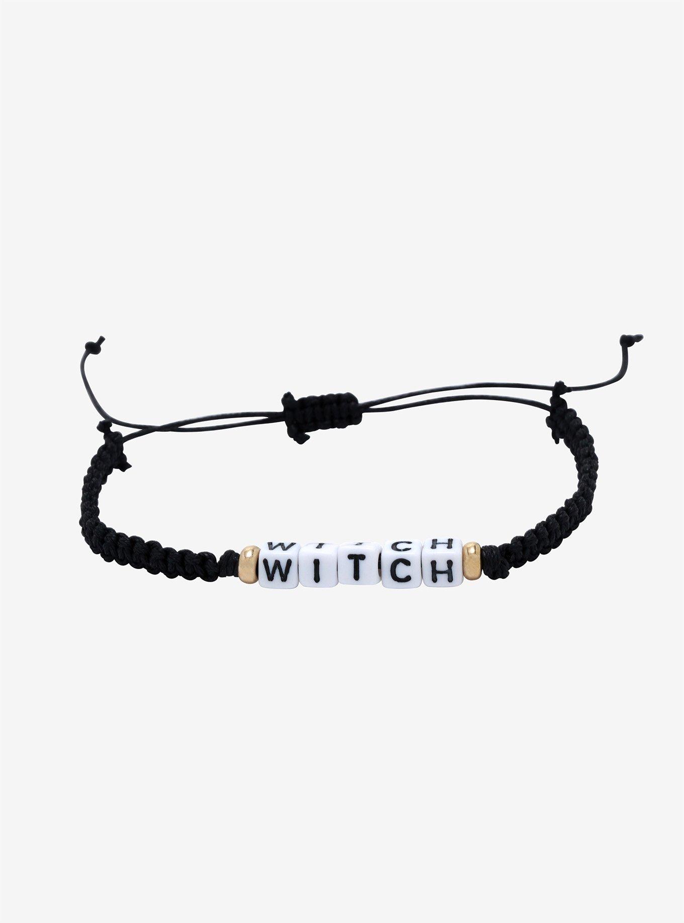 Witch Block Letter Cord Bracelet, , hi-res