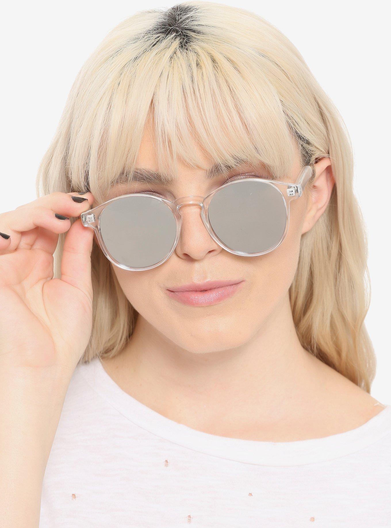 Mirror Lens Round Sunglasses, , hi-res