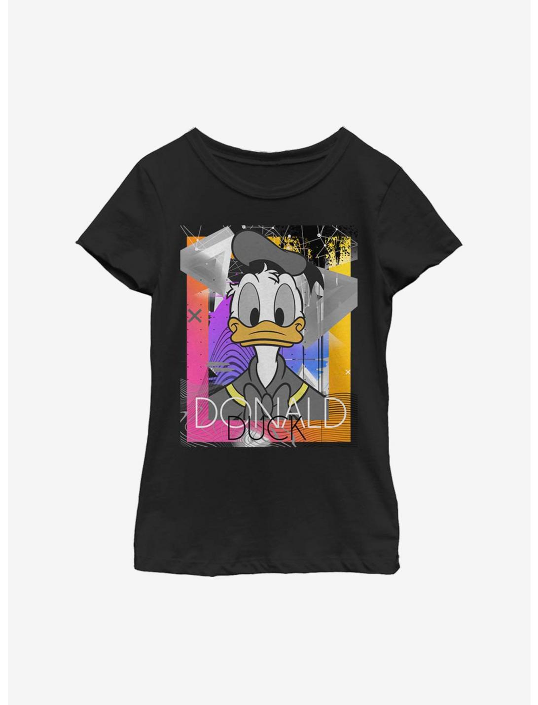 Disney Donald Duck Front And Center Youth Girls T-Shirt, BLACK, hi-res