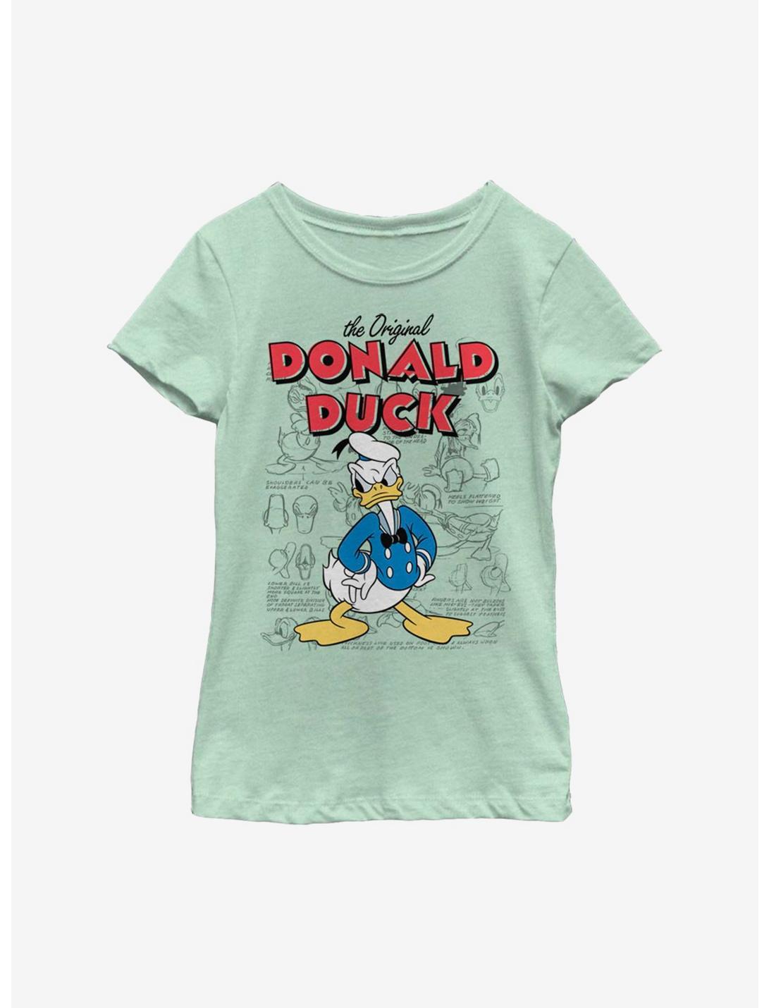 Disney Donald Duck Sketchbook Youth Girls T-Shirt, MINT, hi-res