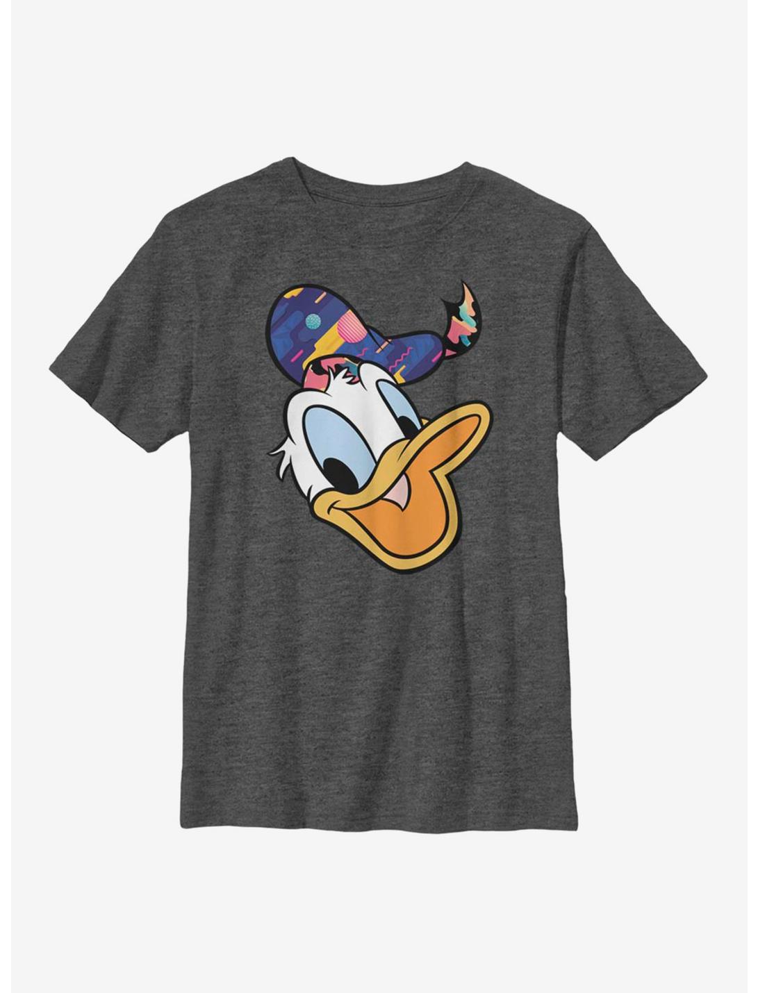 Disney Donald Duck Pattern Face Youth T-Shirt, CHAR HTR, hi-res