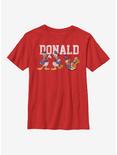 Disney Donald Duck Donald Poses Youth T-Shirt, RED, hi-res