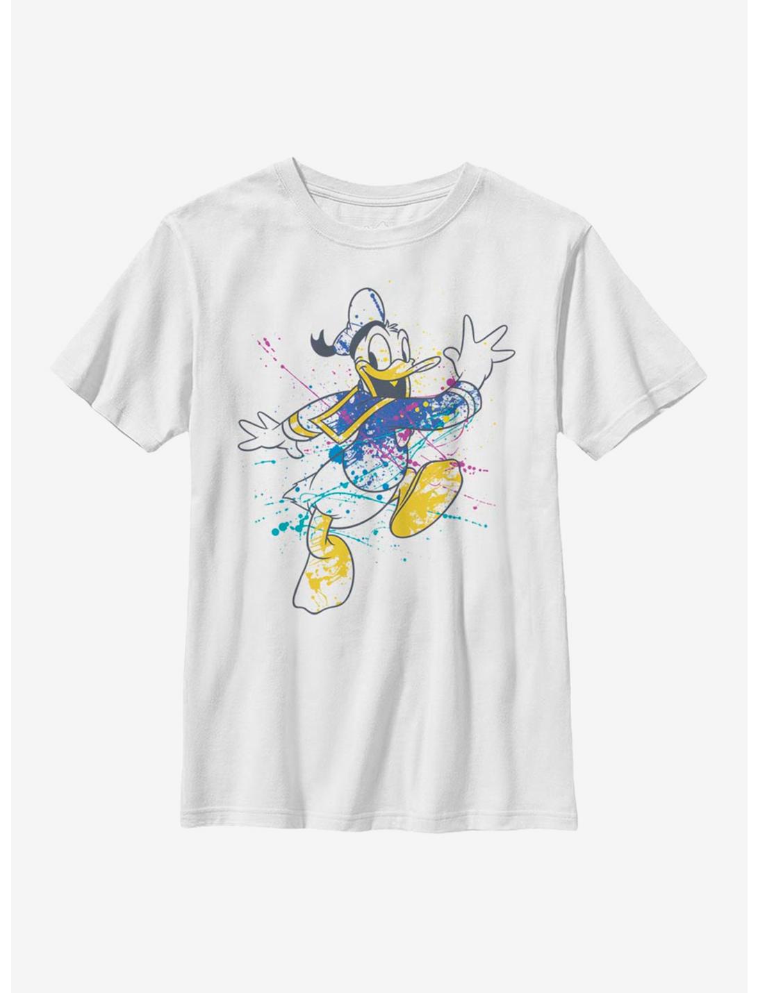 Disney Donald Duck Splatter Youth T-Shirt, WHITE, hi-res