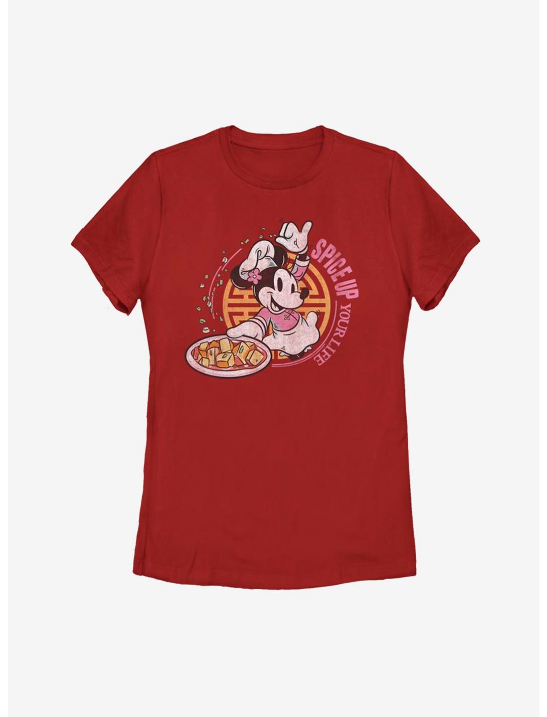 Disney Minnie Mouse Spice Up Your Life Womens T-Shirt, RED, hi-res