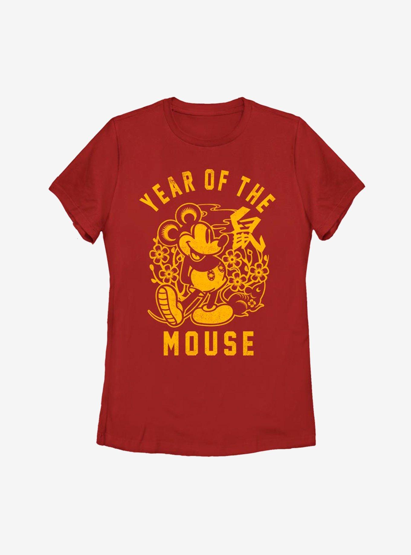 Disney Mickey Mouse Year Of The Mouse Womens T-Shirt, RED, hi-res