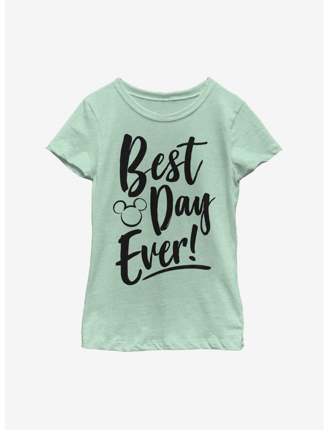 Disney Mickey Mouse Best Day Ever Youth Girls T-Shirt, MINT, hi-res