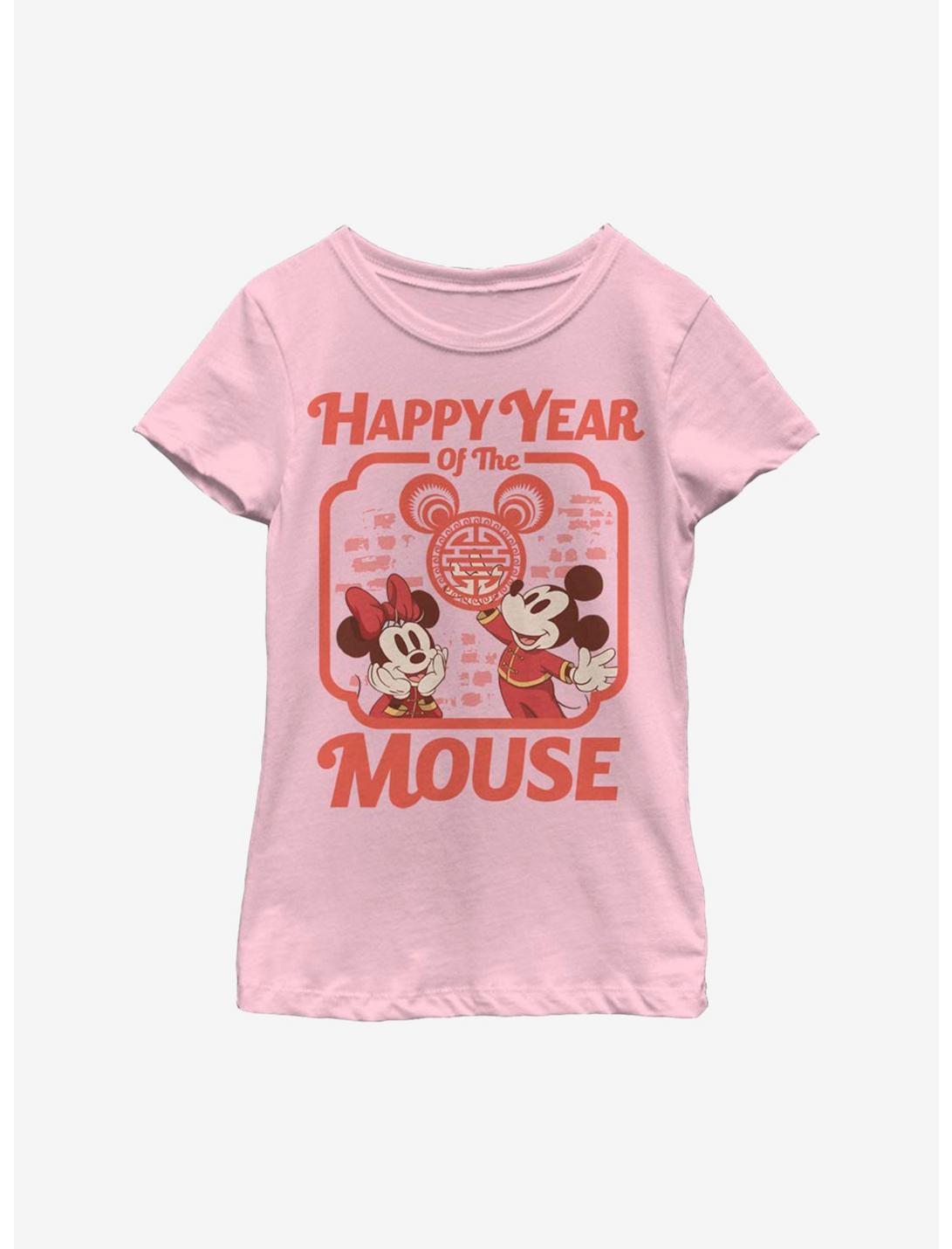 Disney Mickey Mouse Year Of The Mouse Youth Girls T-Shirt, PINK, hi-res