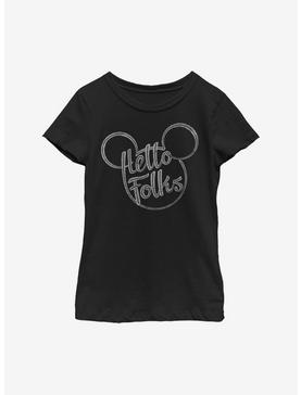 Disney Mickey Mouse Hello Folks Youth Girls T-Shirt, , hi-res