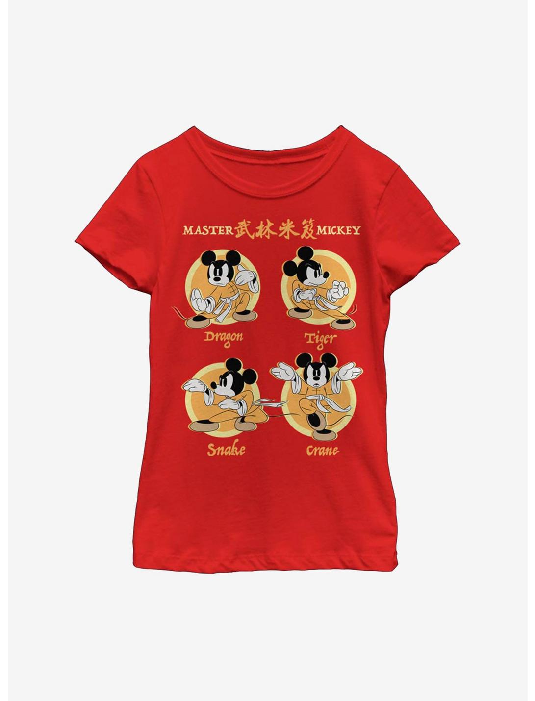 Disney Mickey Mouse Master Mickey Moves Youth Girls T-Shirt, RED, hi-res