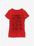 Disney Mickey Mouse Kung-Fu Mickey Youth Girls T-Shirt, RED, hi-res