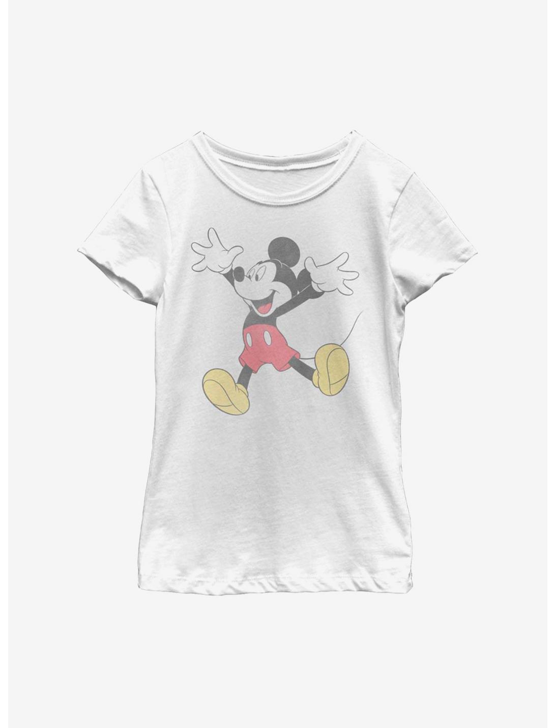 Disney Mickey Mouse Jump For Joy Youth Girls T-Shirt, WHITE, hi-res