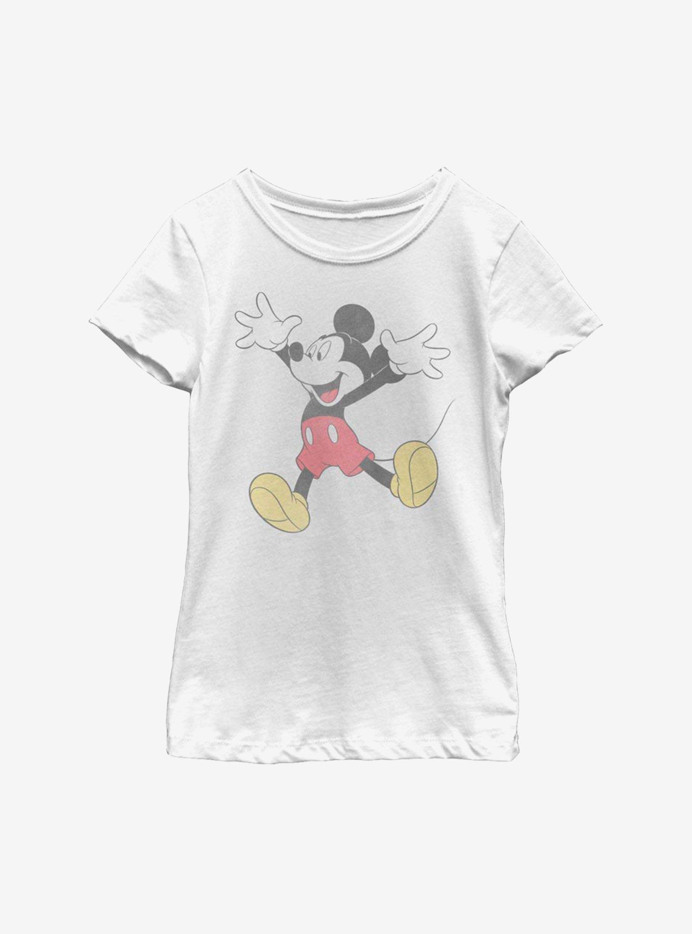Disney Mickey Mouse Jump For Joy Youth Girls T-Shirt, WHITE, hi-res